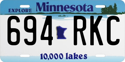 MN license plate 694RKC