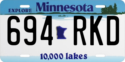 MN license plate 694RKD