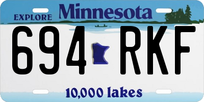 MN license plate 694RKF