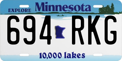 MN license plate 694RKG