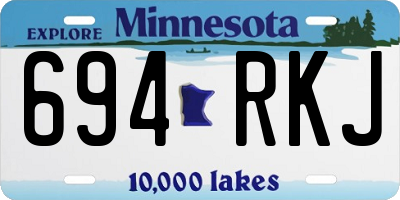MN license plate 694RKJ
