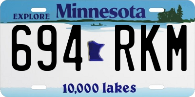 MN license plate 694RKM