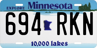 MN license plate 694RKN