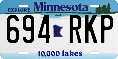 MN license plate 694RKP