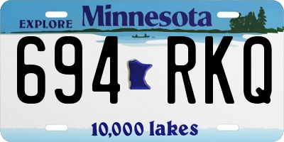 MN license plate 694RKQ