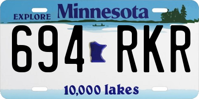 MN license plate 694RKR