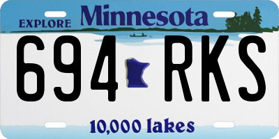 MN license plate 694RKS