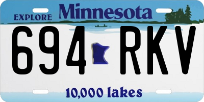 MN license plate 694RKV