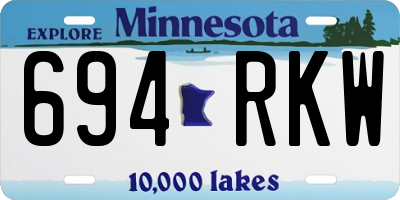 MN license plate 694RKW