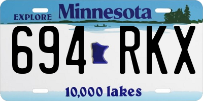 MN license plate 694RKX