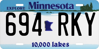 MN license plate 694RKY