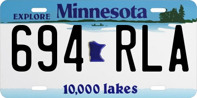 MN license plate 694RLA