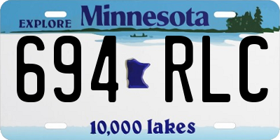 MN license plate 694RLC