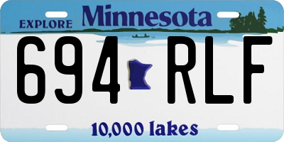 MN license plate 694RLF