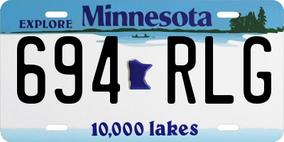 MN license plate 694RLG