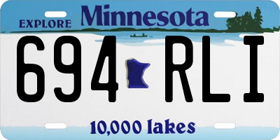 MN license plate 694RLI