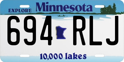 MN license plate 694RLJ