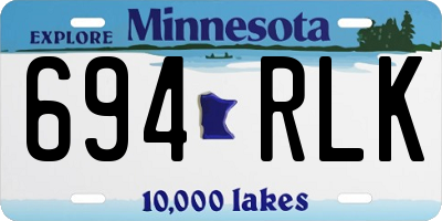 MN license plate 694RLK