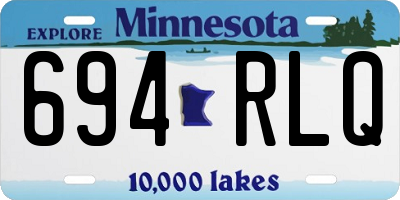 MN license plate 694RLQ