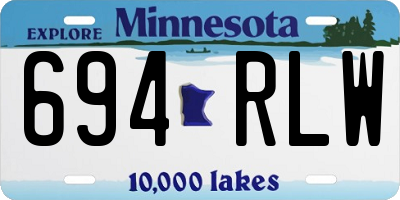 MN license plate 694RLW