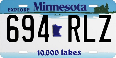 MN license plate 694RLZ
