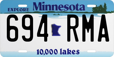 MN license plate 694RMA