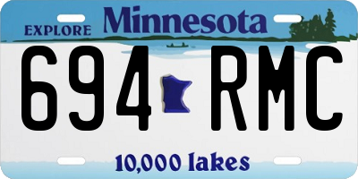 MN license plate 694RMC