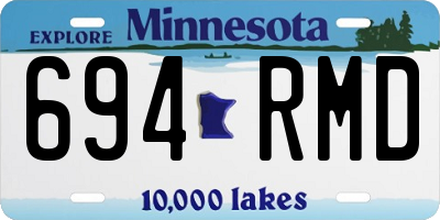 MN license plate 694RMD