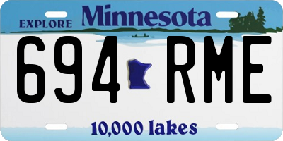 MN license plate 694RME