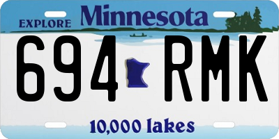 MN license plate 694RMK
