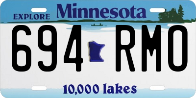 MN license plate 694RMO