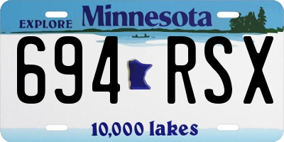 MN license plate 694RSX