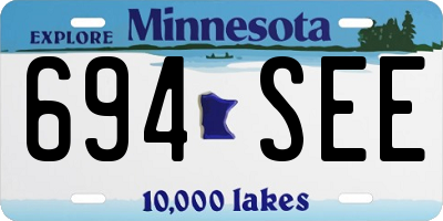 MN license plate 694SEE