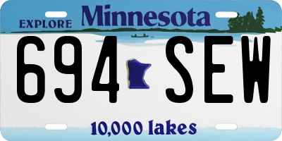 MN license plate 694SEW