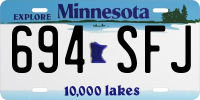 MN license plate 694SFJ