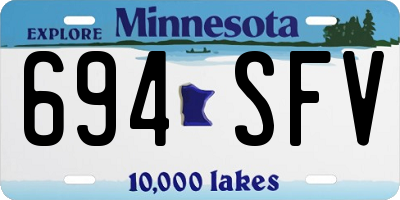 MN license plate 694SFV