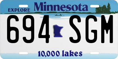 MN license plate 694SGM
