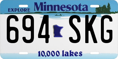 MN license plate 694SKG