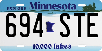 MN license plate 694STE