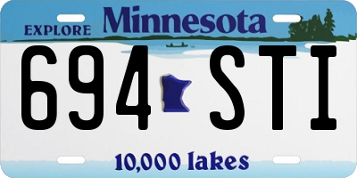 MN license plate 694STI