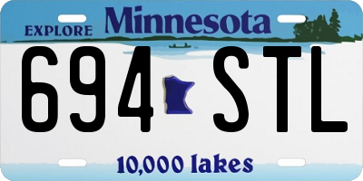 MN license plate 694STL