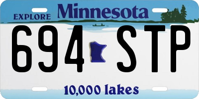 MN license plate 694STP