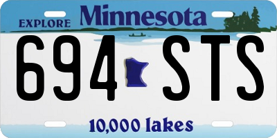MN license plate 694STS