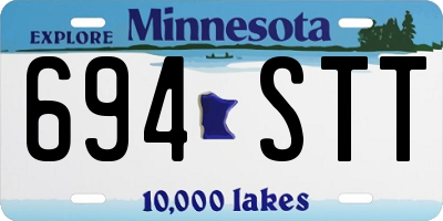 MN license plate 694STT