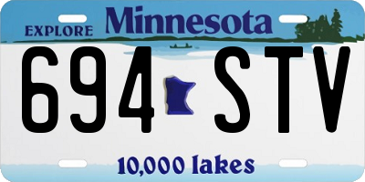 MN license plate 694STV