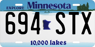 MN license plate 694STX