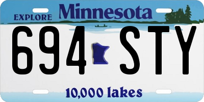MN license plate 694STY