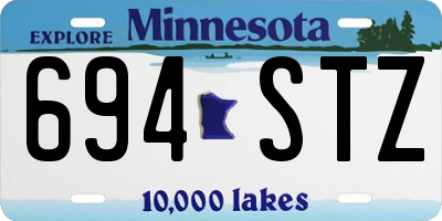 MN license plate 694STZ