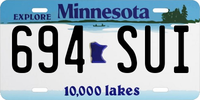 MN license plate 694SUI