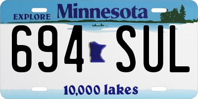 MN license plate 694SUL